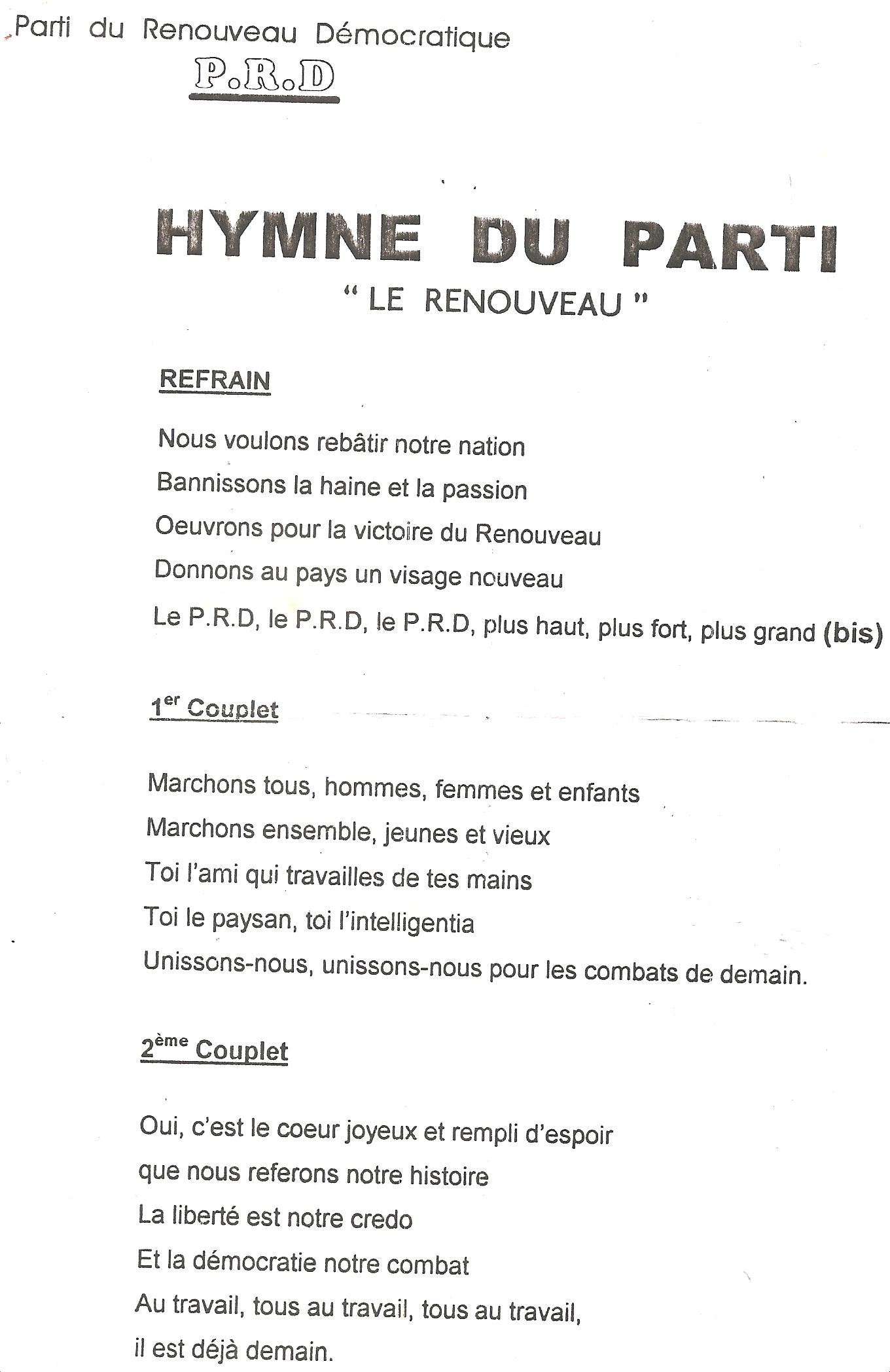 Hymne du Parti